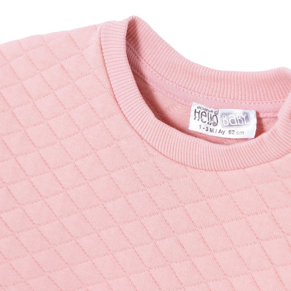HelloBaby Quilted Baby Sweatshirt & Leggings Set (1-3 Months to 12 Months) Pink - ebebek