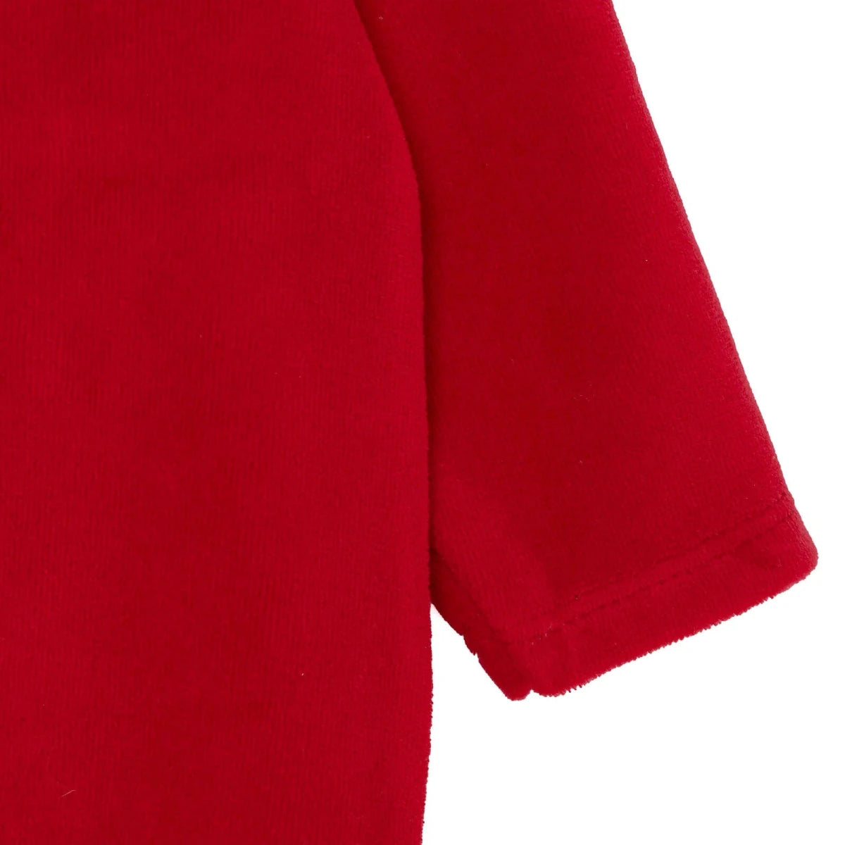 HelloBaby Bow Embroidered Velour Footed Baby Sleepsuit (Newborn to 6-9 Months) Red - ebebek