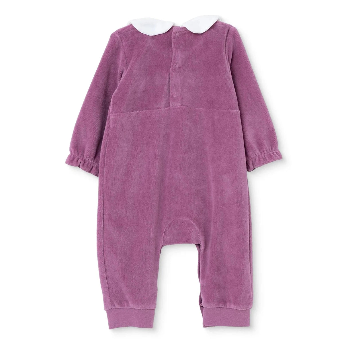 HelloBaby Embroidered Footless Velour Baby Sleepsuit (Newborn to 6-9 Months) Lilac - ebebek