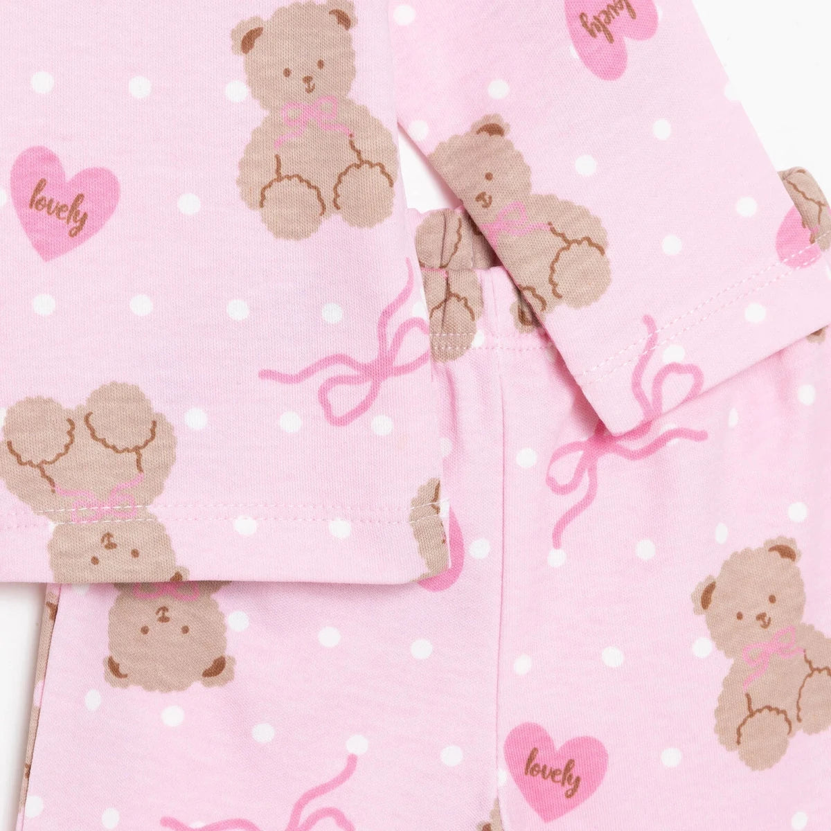 HelloBaby Animal Print Peter Pan Collar Baby Pyjama Set (3-6 Months to 3-4 Years) Pink - ebebek
