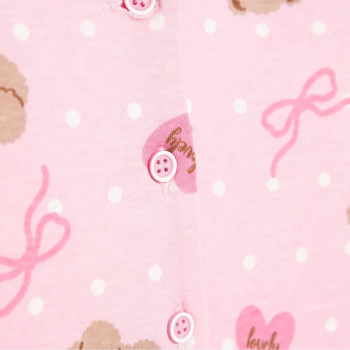 HelloBaby Animal Print Peter Pan Collar Baby Pyjama Set (3-6 Months to 3-4 Years) Pink - ebebek