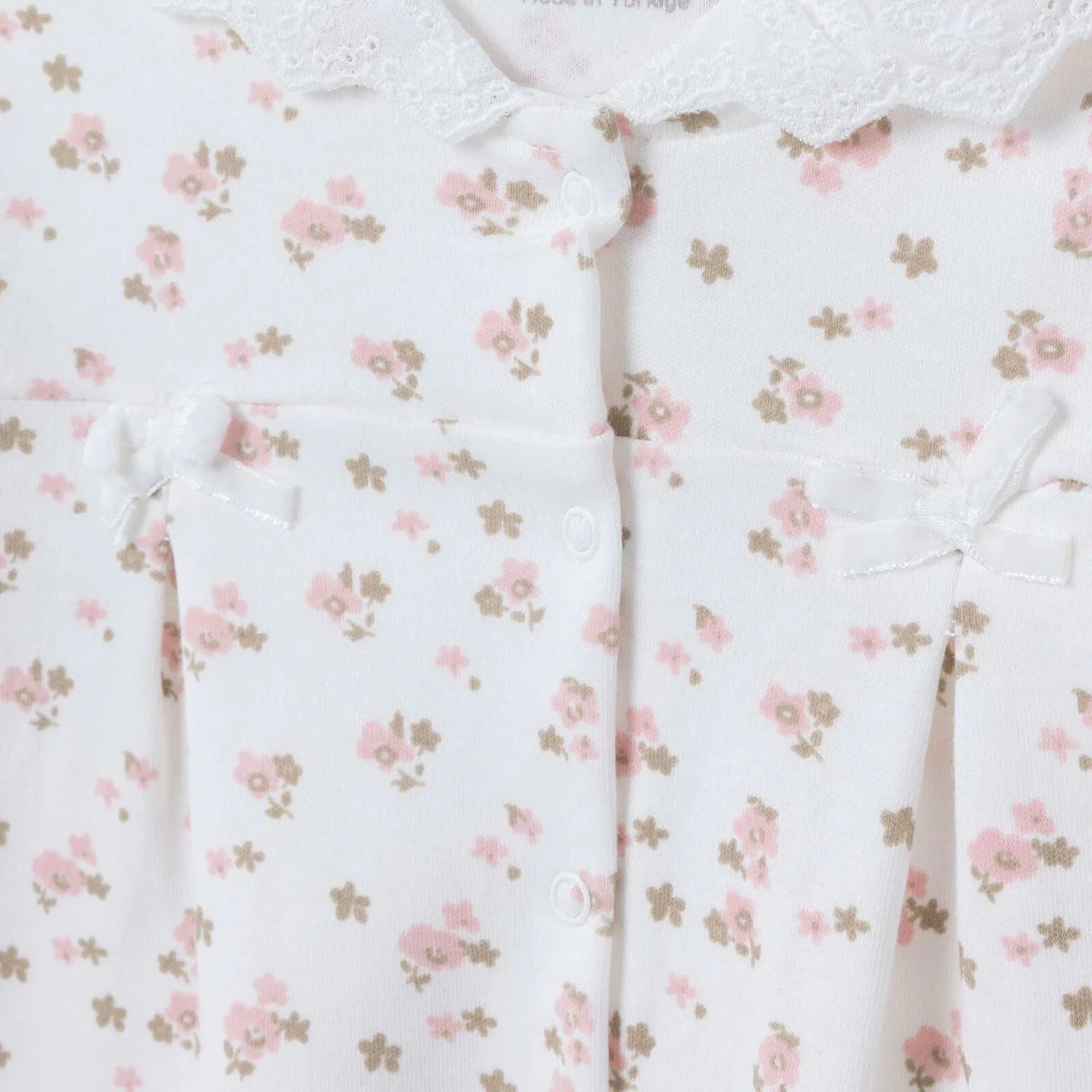 HelloBaby Floral Print Peter Pan Collar Baby Pyjama Set (3-6 Months to 2-3 Years) Pink - ebebek