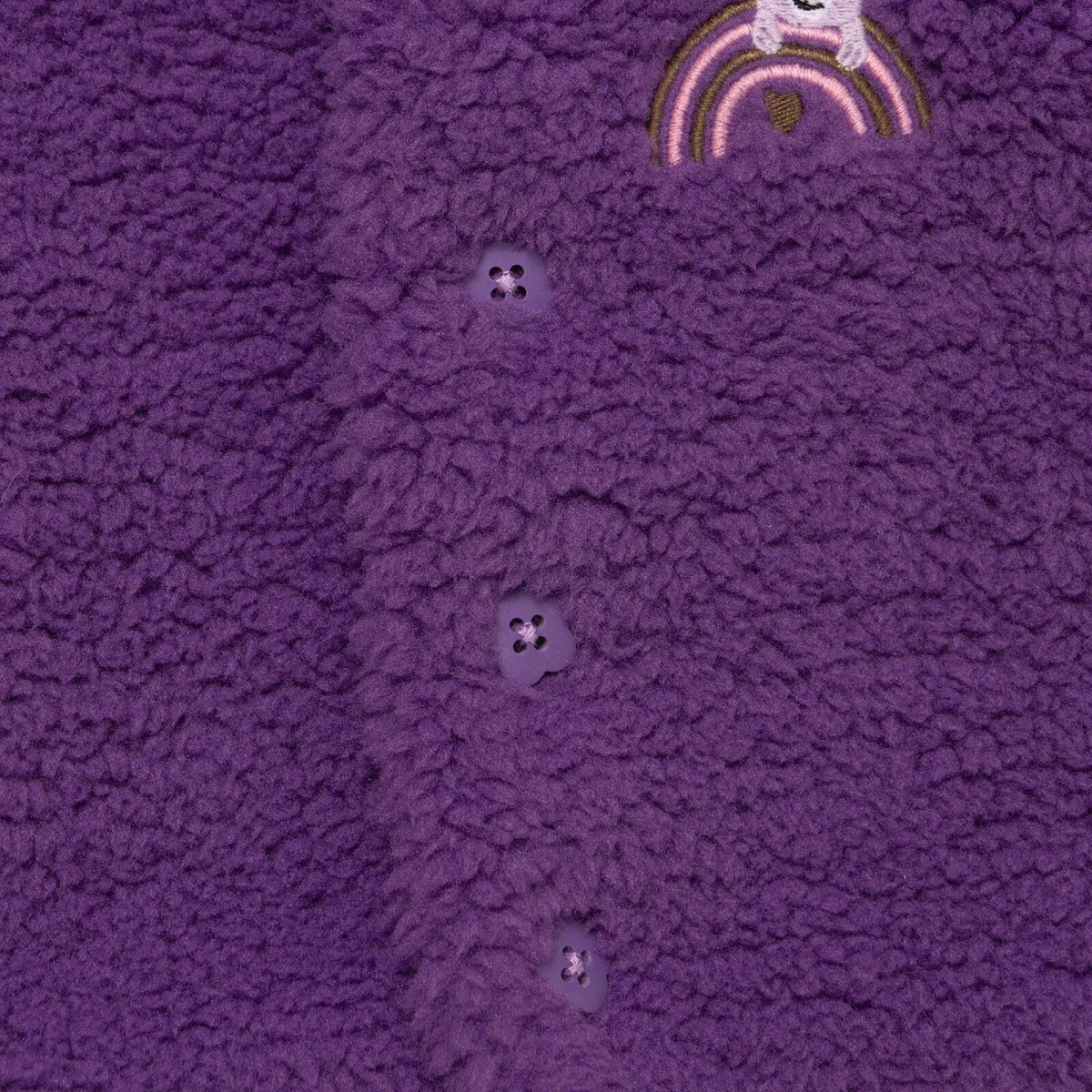 HelloBaby Bear Print Buttoned Fleece Baby Gilet (1-3 Months to 12 Months) Purple - ebebek