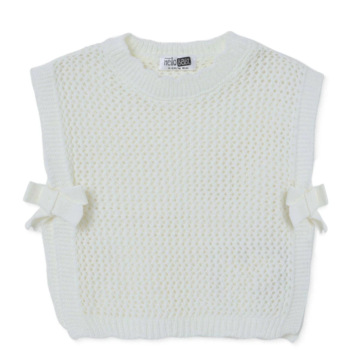 HelloBaby Knitted Baby Gilet (9-12 Months to 4-5 Years) Ecru - ebebek