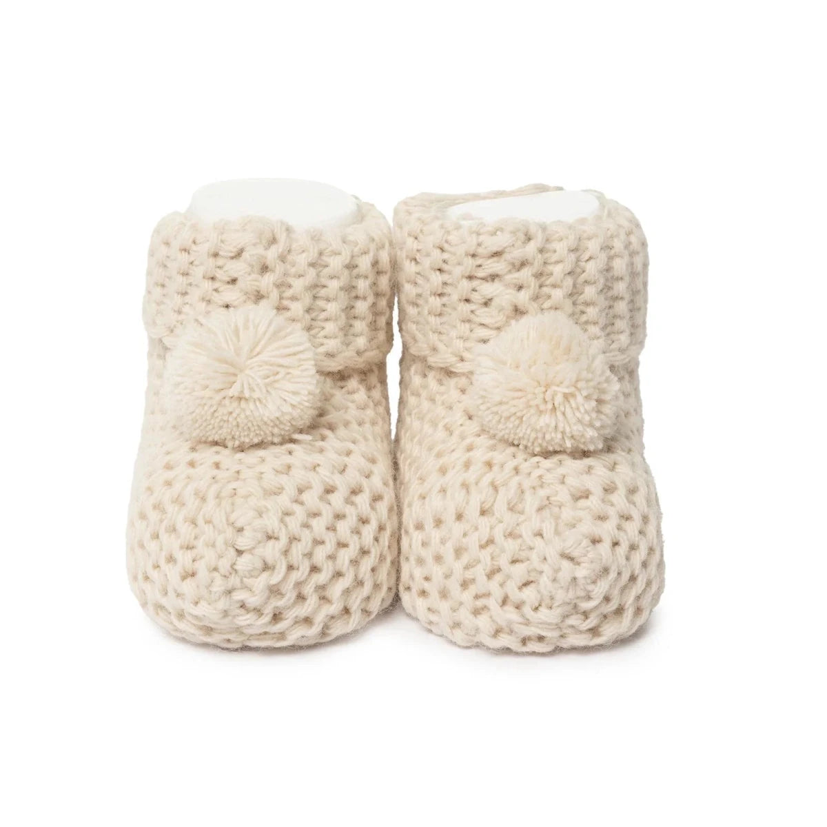 HelloBaby Knitted Baby Booties (One Size) Beige - ebebek
