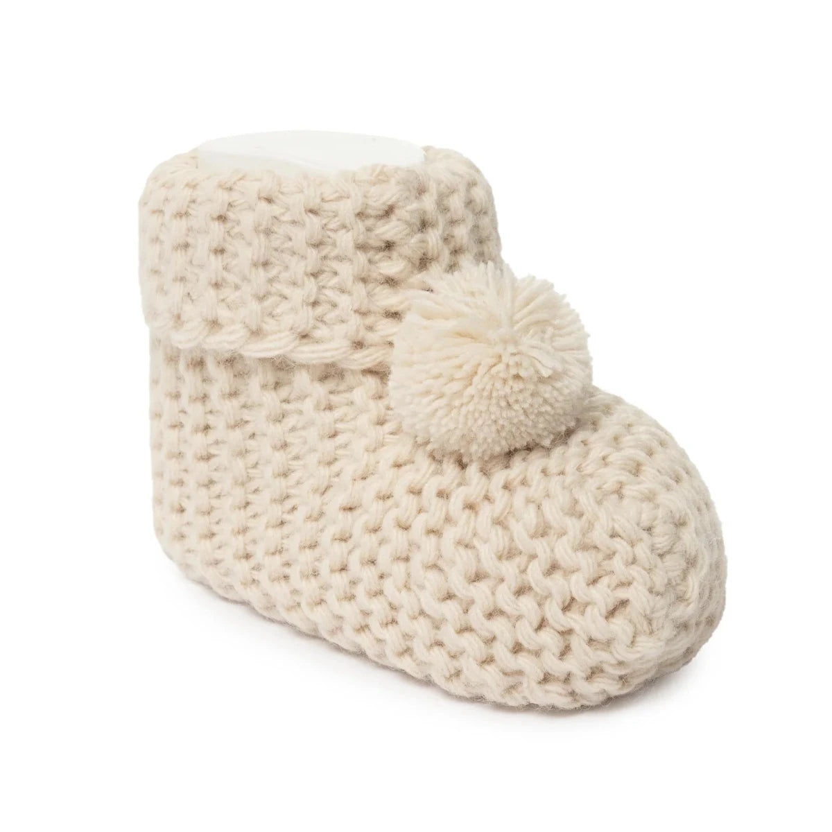 HelloBaby Knitted Baby Booties (One Size) Beige - ebebek