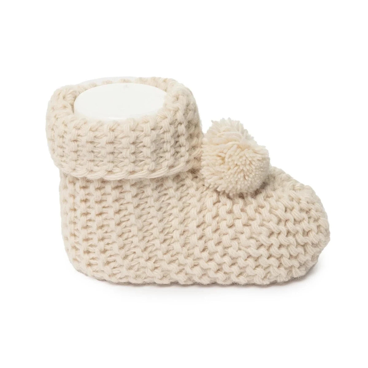 HelloBaby Knitted Baby Booties (One Size) Beige - ebebek