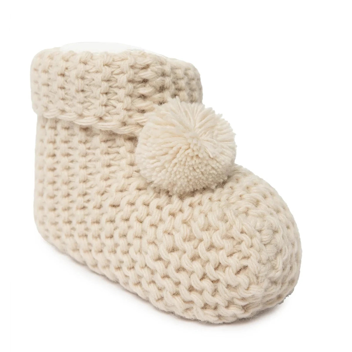 HelloBaby Knitted Baby Booties (One Size) Beige - ebebek