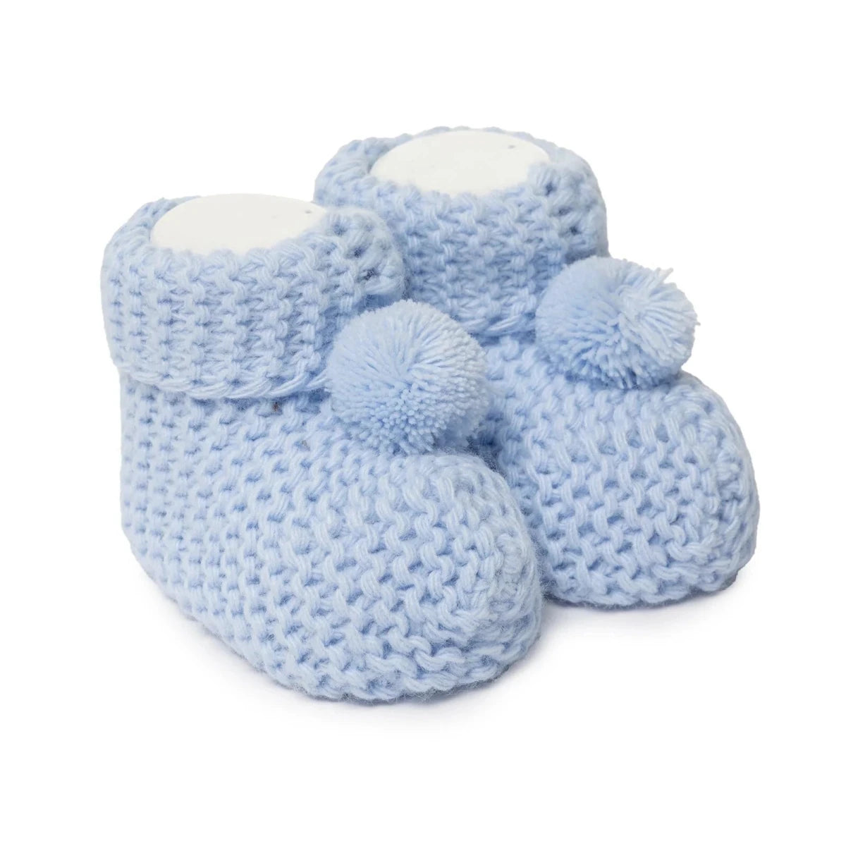 HelloBaby Knitted Baby Booties (One Size) Blue - ebebek