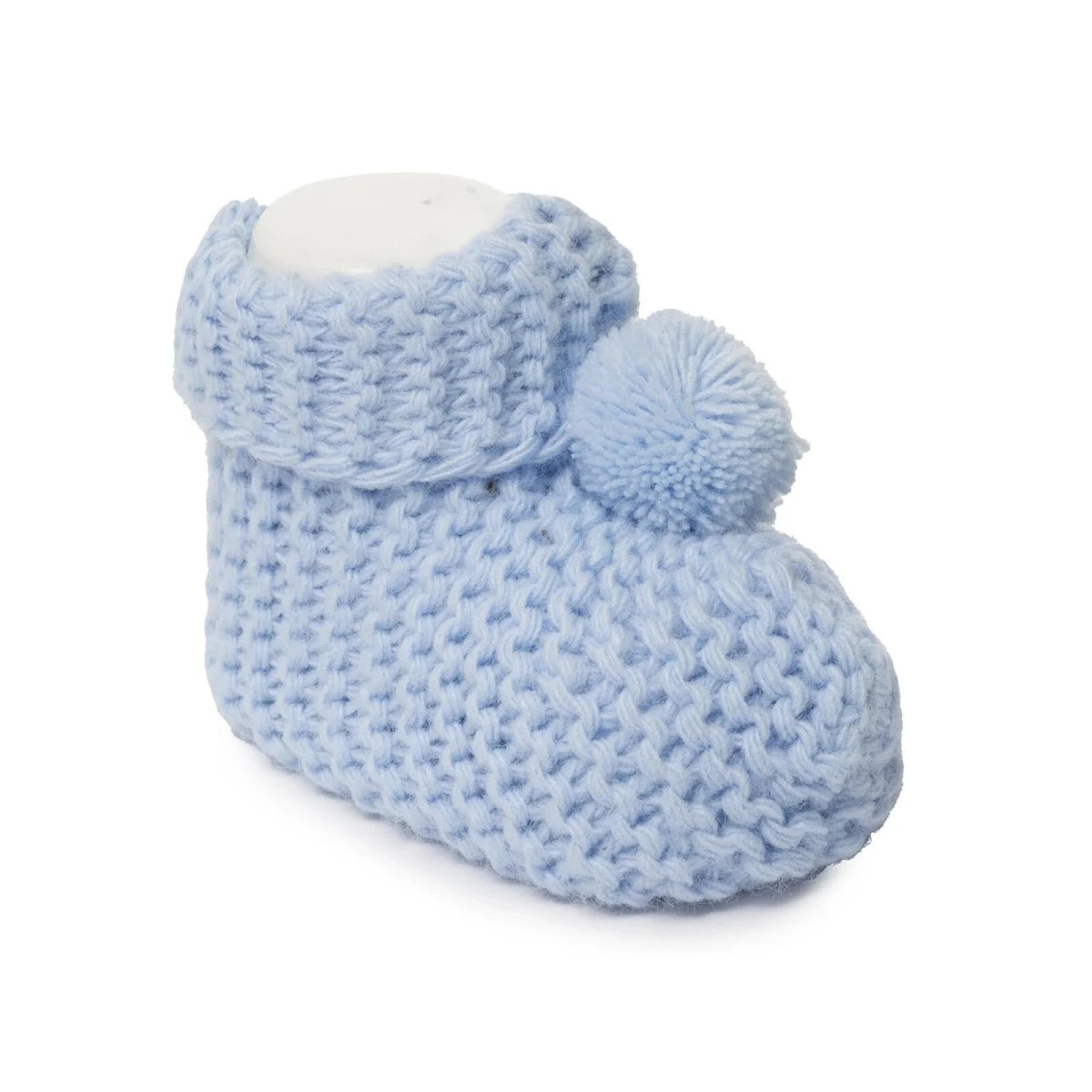 HelloBaby Knitted Baby Booties (One Size) Blue - ebebek