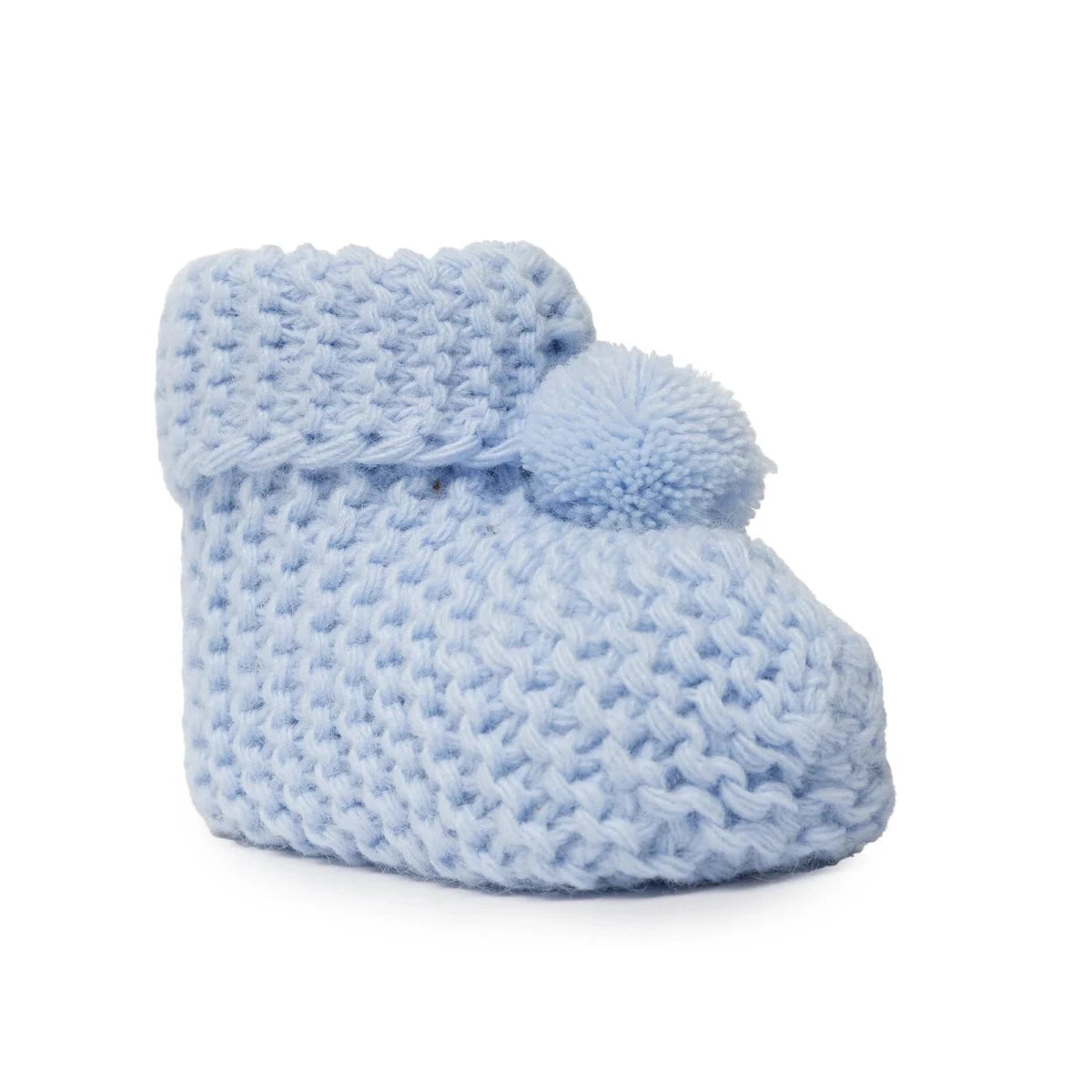 HelloBaby Knitted Baby Booties (One Size) Blue - ebebek