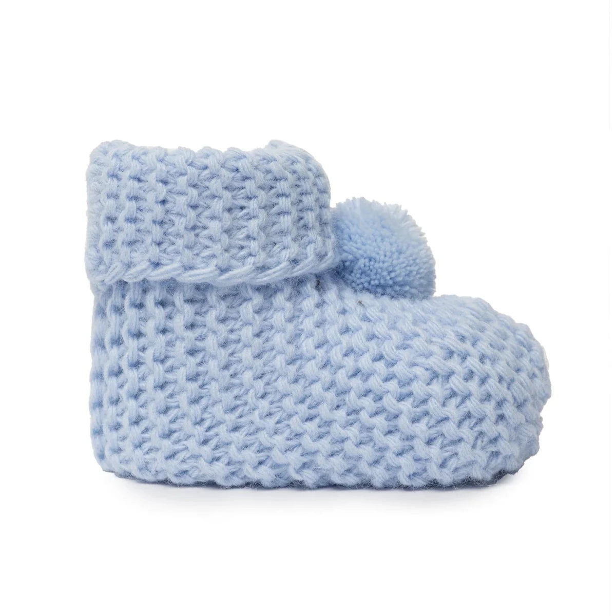 HelloBaby Knitted Baby Booties (One Size) Blue - ebebek