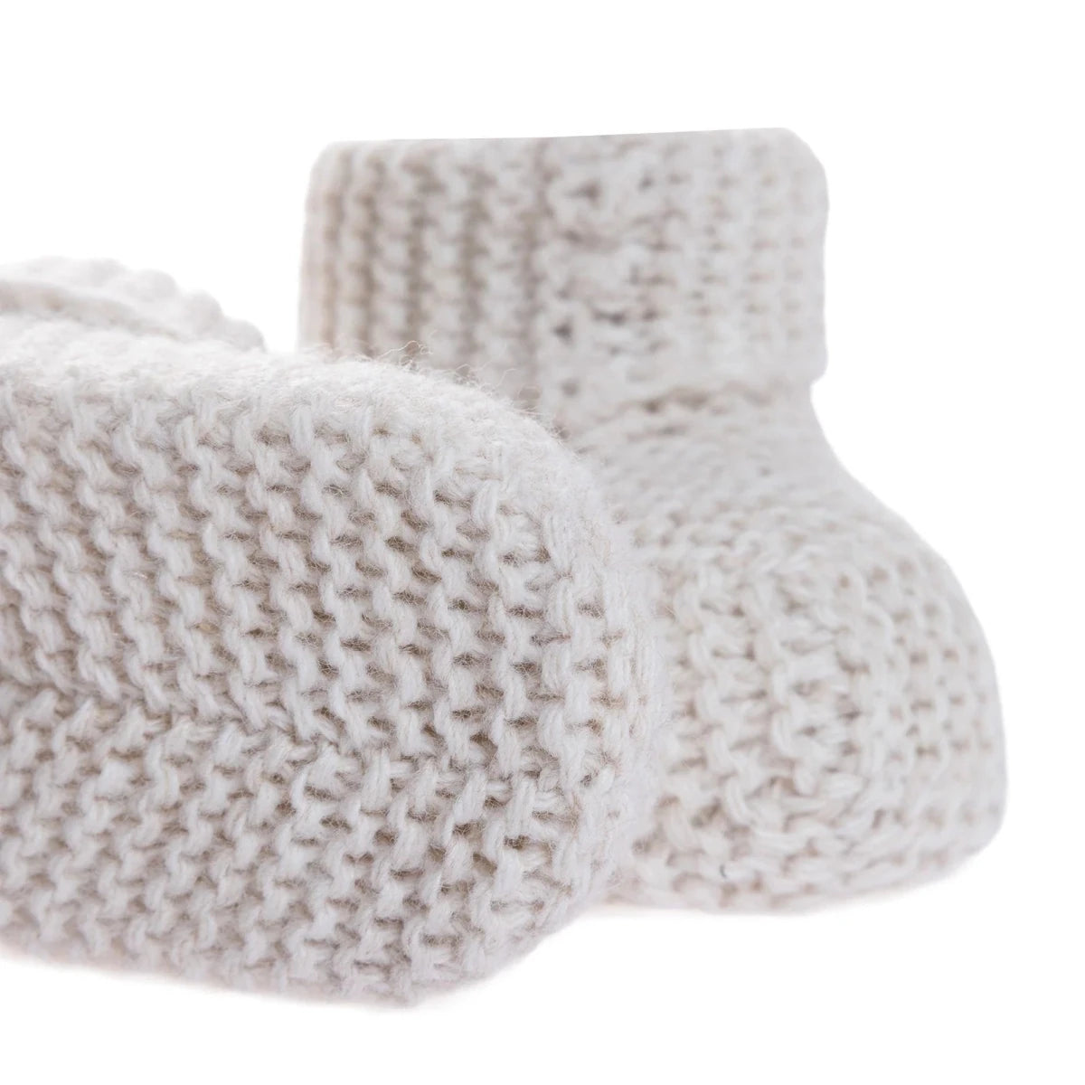 Kitti Knitted Baby Booties (One Size) Beige - ebebek