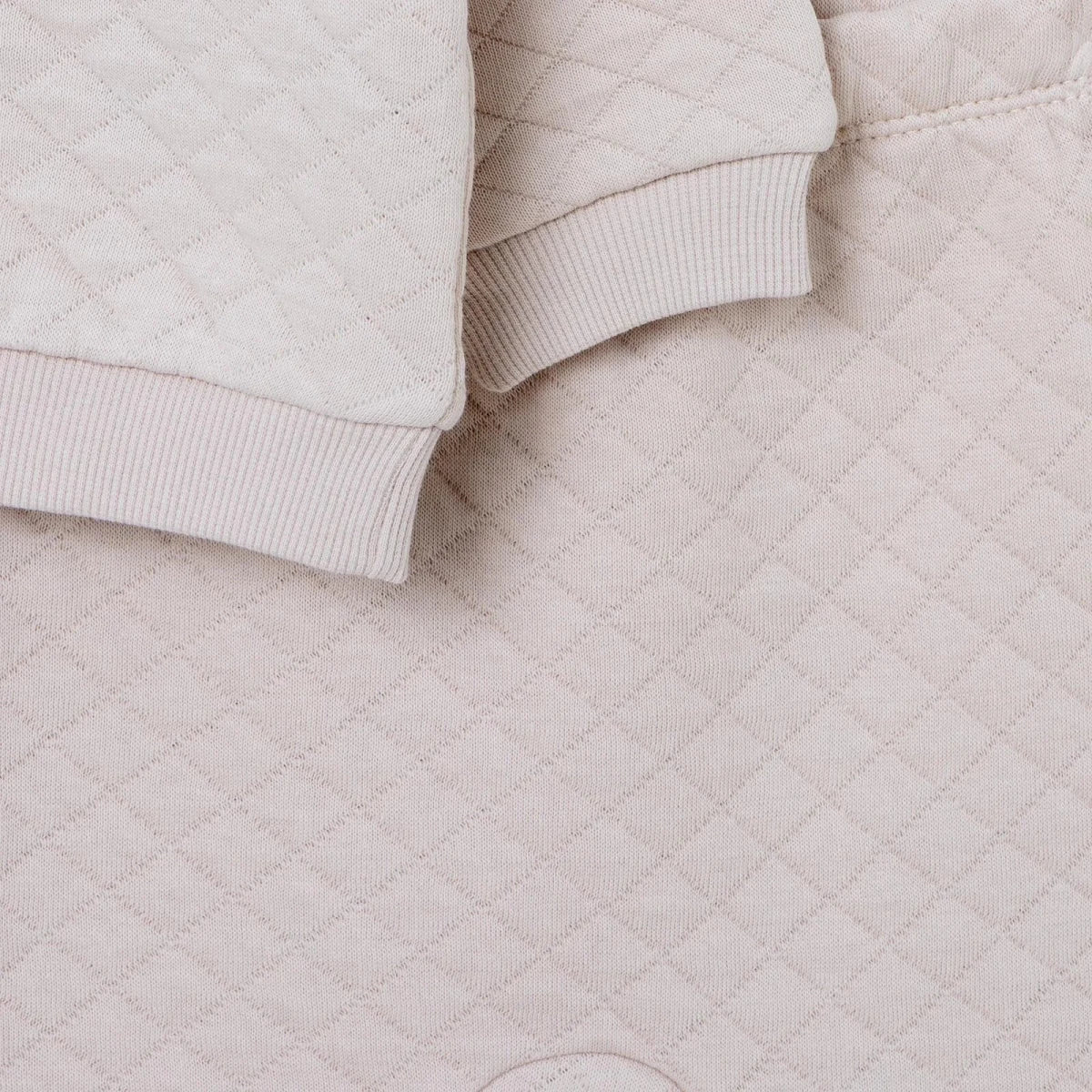HelloBaby Quilted Baby Sweatshirt & Leggings Set (1-3 Months to 12 Months) Beige - ebebek