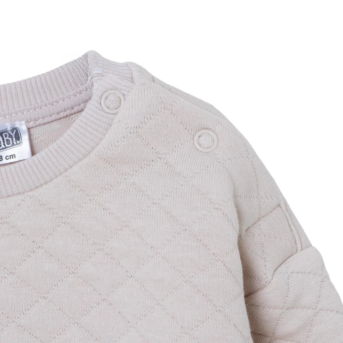 HelloBaby Quilted Baby Sweatshirt & Leggings Set (1-3 Months to 12 Months) Beige - ebebek