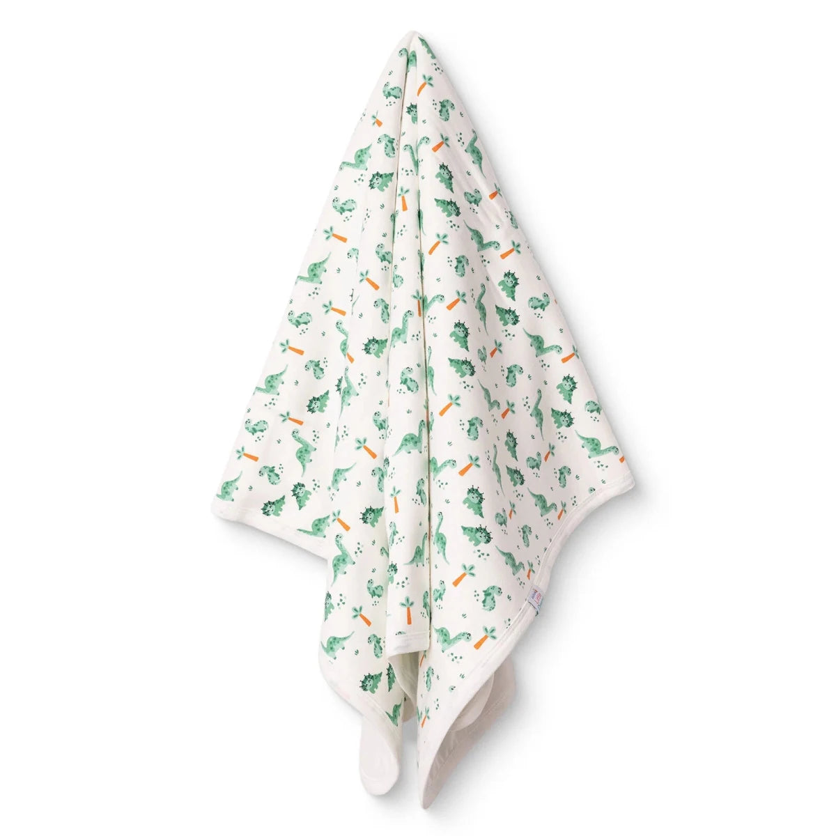 Little Dreams Dinosaur Print Baby Blanket (90 x 100 cm) White - ebebek
