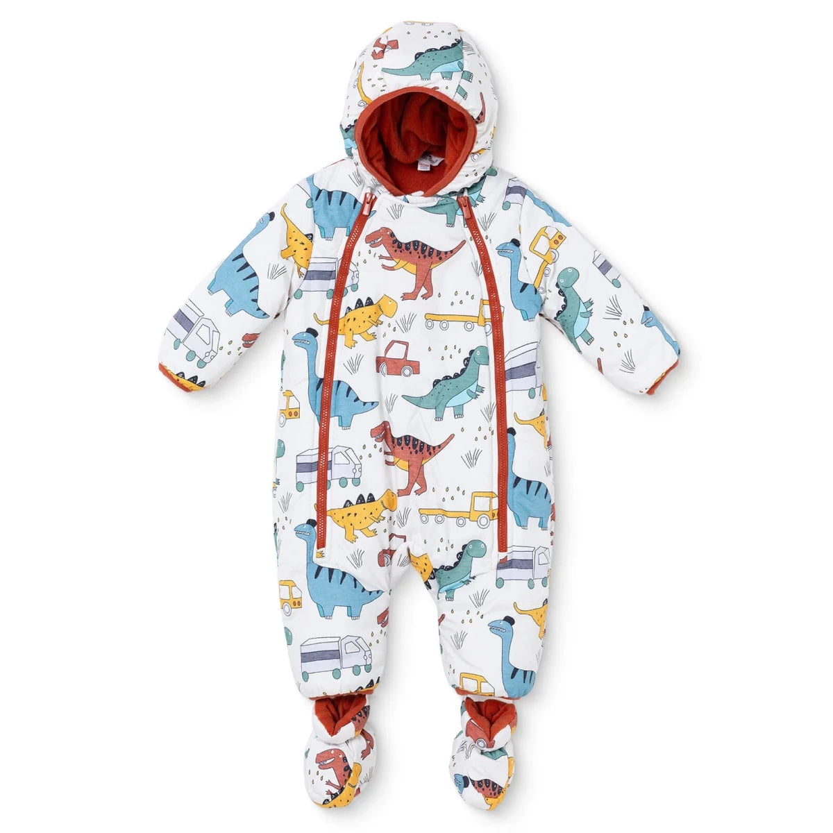 Midimod Dinosaur Print Baby Pramsuit (9-12 Months to 18 Months-2 Years) Printed - ebebek