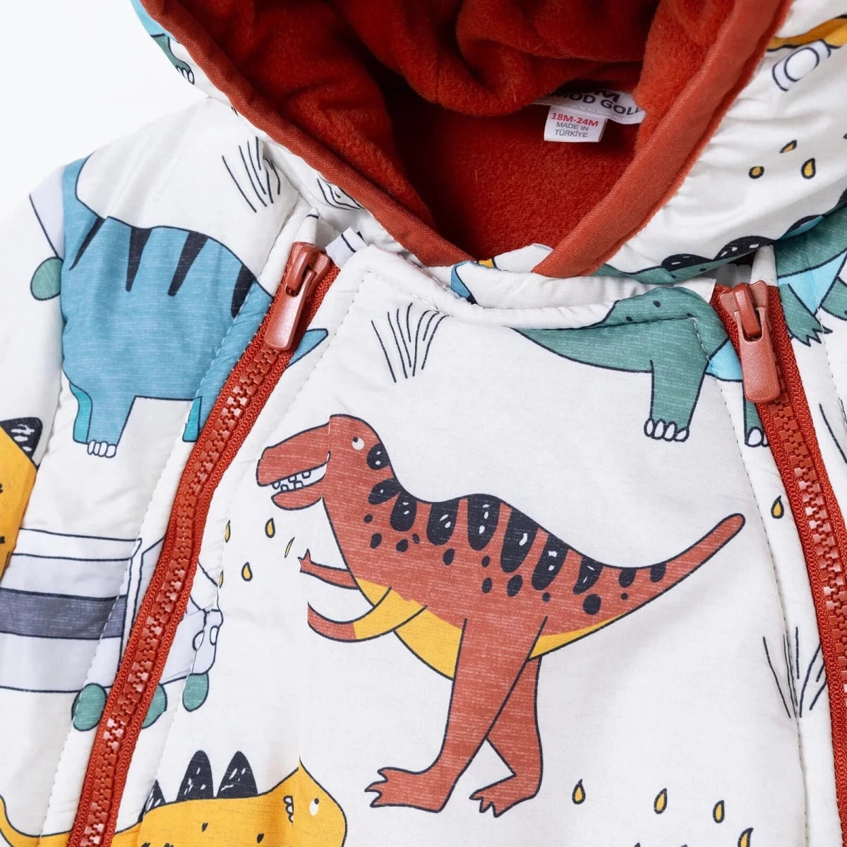Midimod Dinosaur Print Baby Pramsuit (9-12 Months to 18 Months-2 Years) Printed - ebebek