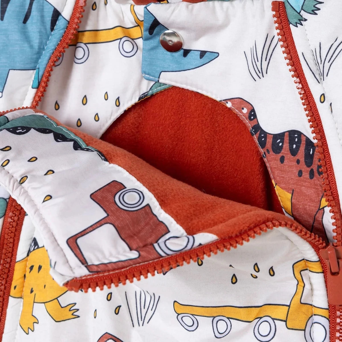 Midimod Dinosaur Print Baby Pramsuit (9-12 Months to 18 Months-2 Years) Printed - ebebek