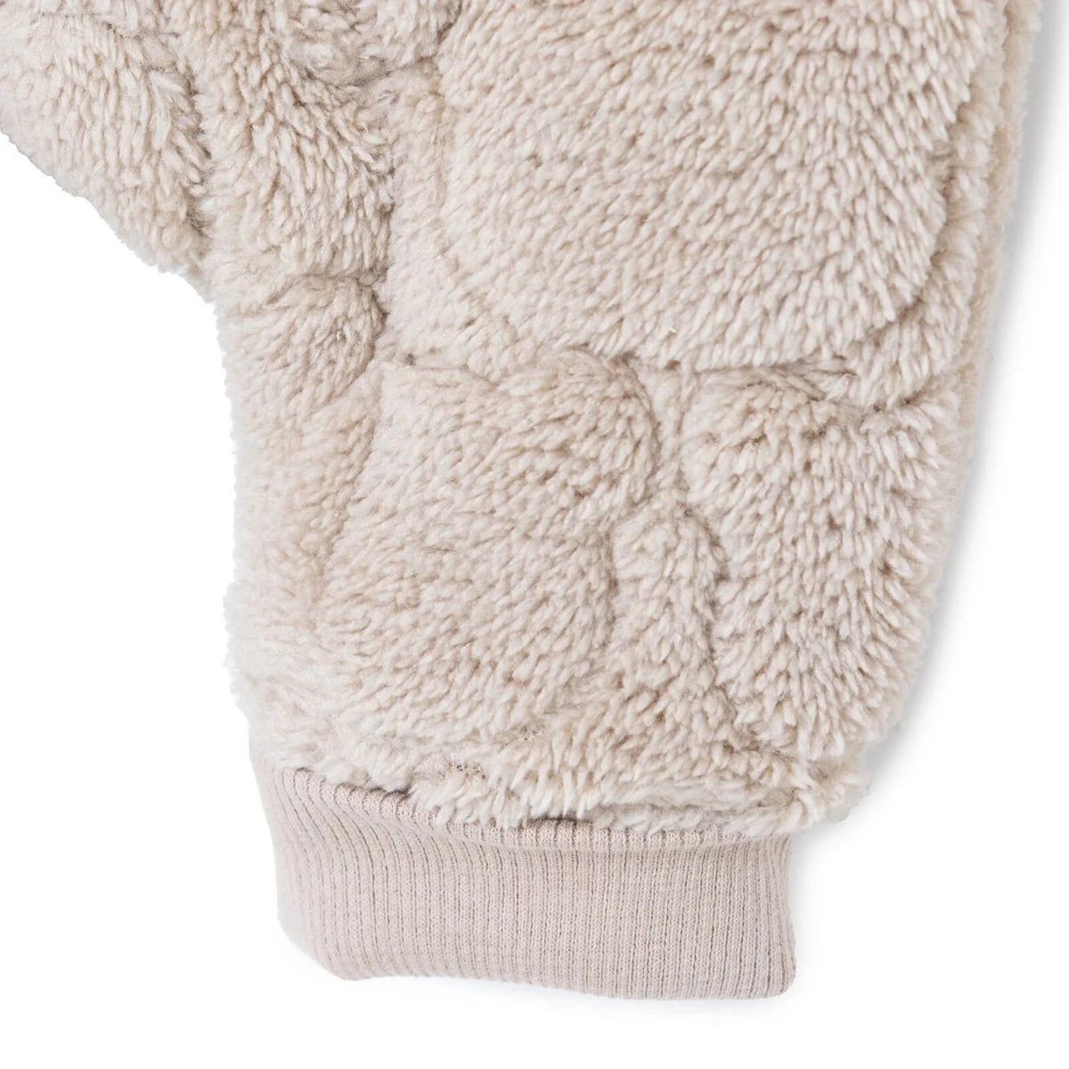 Midimod Animal Print Hooded Fleece Baby Pramsuit (1-3 Months to 12 Months) Beige - ebebek