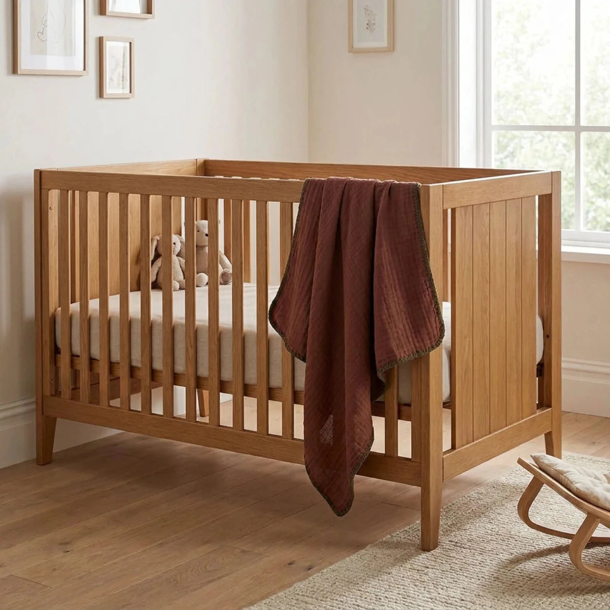 Tiffany Muslin Baby Blanket (One Size) Maroon - ebebek