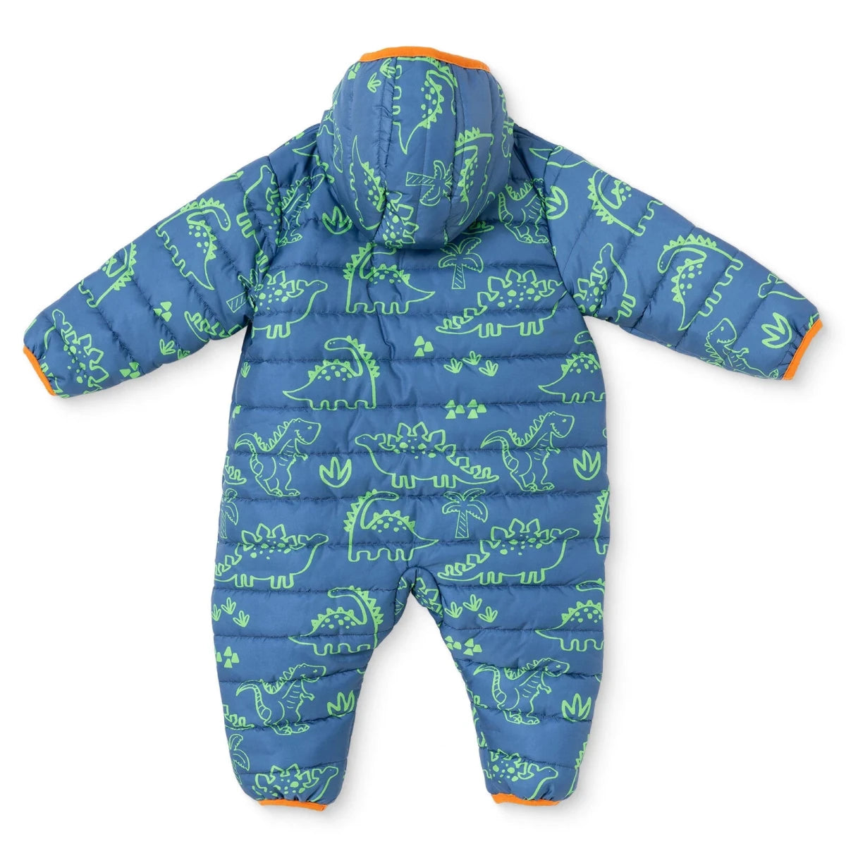Verscon Dinosaur Print Baby Pramsuit (9-12 Months to 18 Months-2 Years) Petrol Printed - ebebek