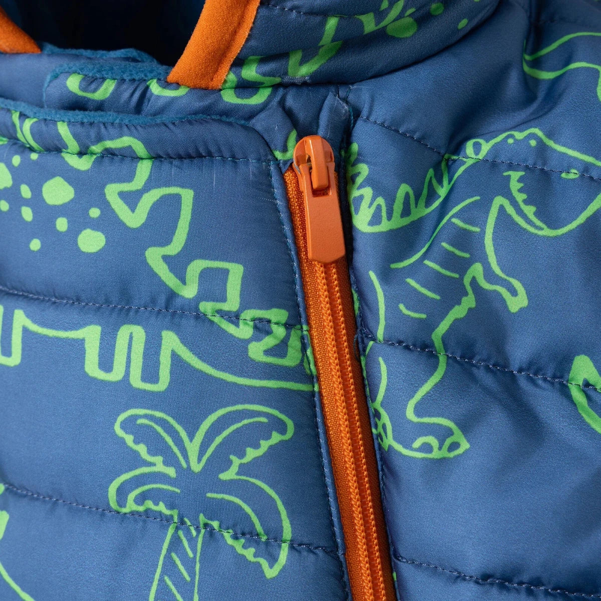 Verscon Dinosaur Print Baby Pramsuit (9-12 Months to 18 Months-2 Years) Petrol Printed - ebebek