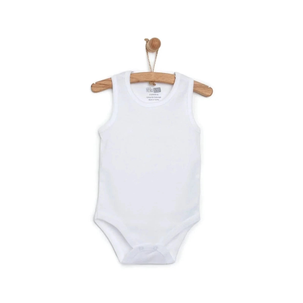 HelloBaby Unisex White Sleeveless Vest Bodysuits 12 Pack - White White - ebebek