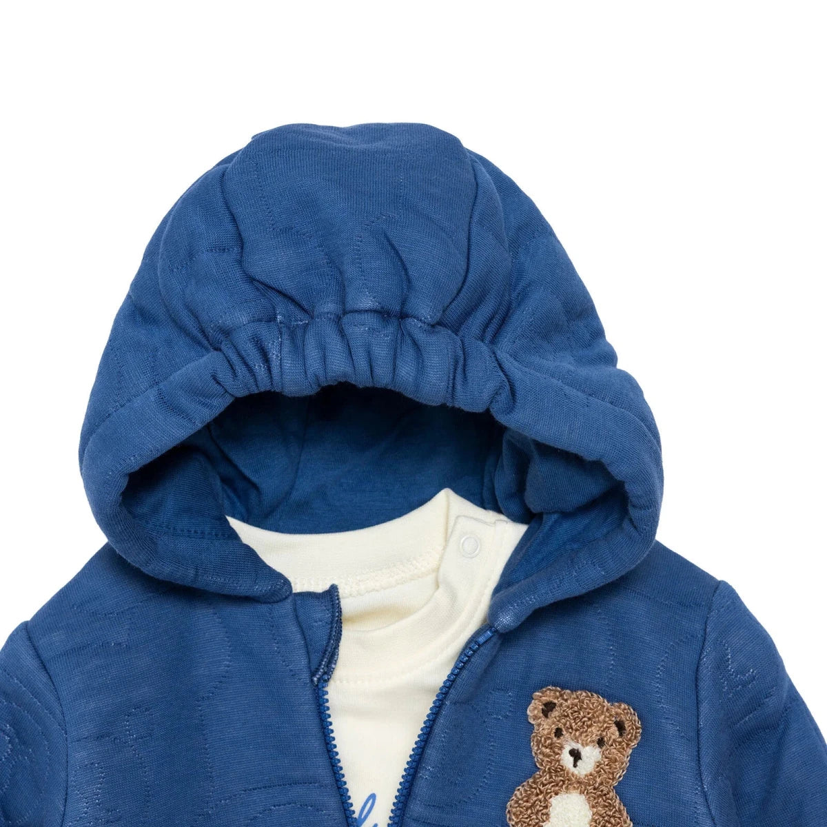 Bebetto 3 Piece Baby Cardigan, T-Shirt & Leggings Set (1-3 to 12 Months) Indigo - ebebek