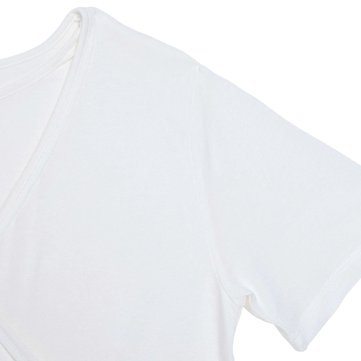 Baby Mom Women's Short Sleeve V-Neck Nightdress (S to 2XL) Ecru - ebebek