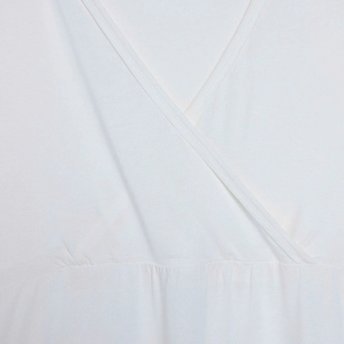 Baby Mom Women's Short Sleeve V-Neck Nightdress (S to 2XL) Ecru - ebebek