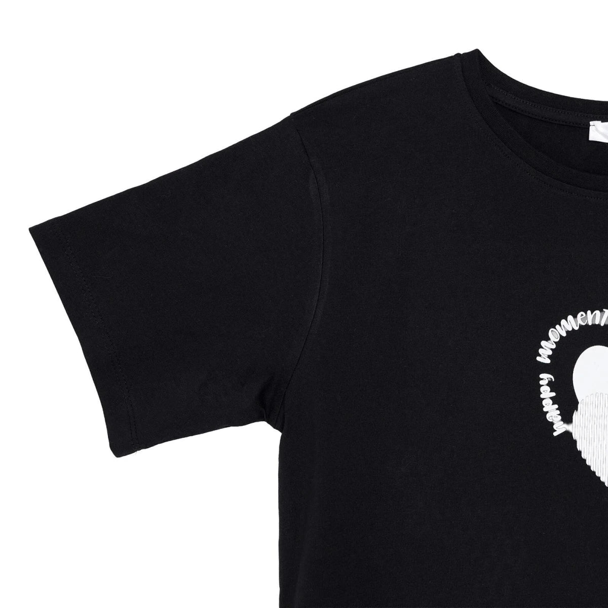 Baby Mom Heart Print Women's Maternity Short Sleeve T-Shirt (S to 2XL) Black - ebebek