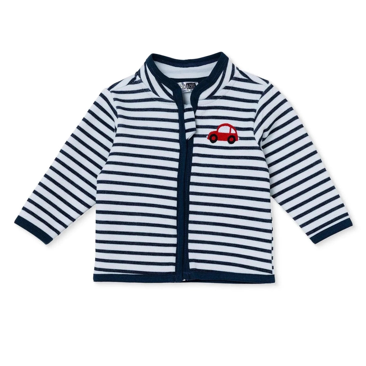 HelloBaby Printed Interlock Baby Cardigan (1-3 Months to 12 Months) White Printed - ebebek