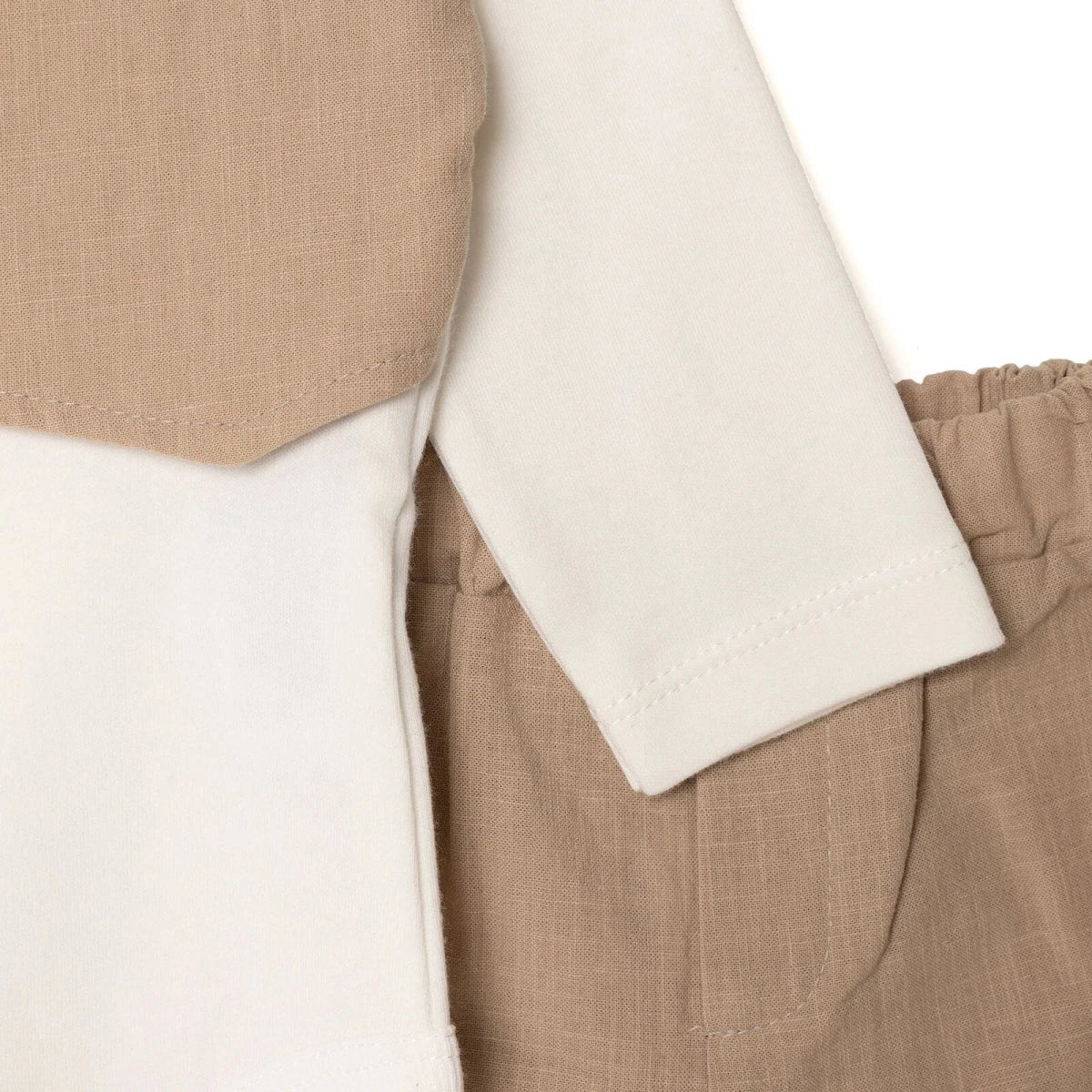 HelloBaby Collared Baby Ceremony Outfit (1-3 Months to 12 Months) Beige - ebebek