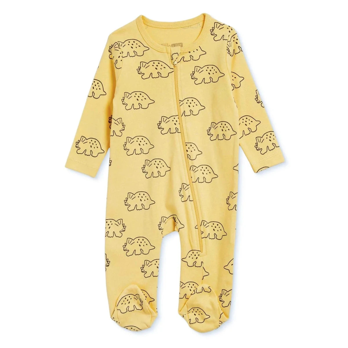 HelloBaby Long Sleeve Baby Sleepsuit with Feet (Newborn to 6-9 Months) Orange - ebebek