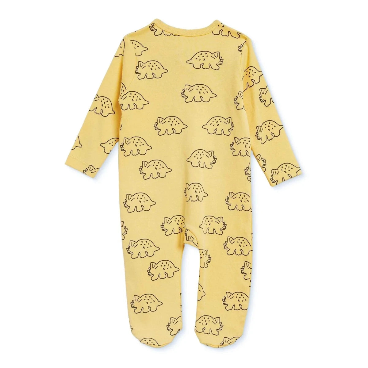 HelloBaby Long Sleeve Baby Sleepsuit with Feet (Newborn to 6-9 Months) Orange - ebebek