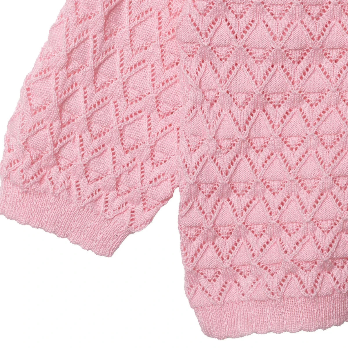 HelloBaby Floral Print Knitted Baby Cardigan (1-3 Months to 12 Months) Pink - ebebek