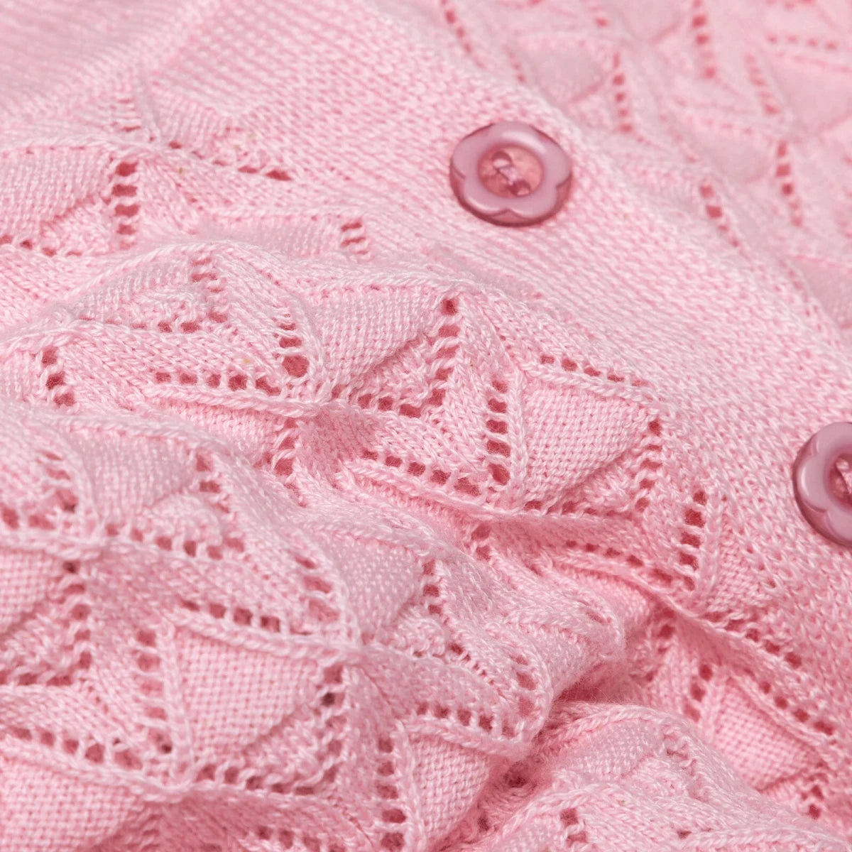 HelloBaby Floral Print Knitted Baby Cardigan (1-3 Months to 12 Months) Pink - ebebek
