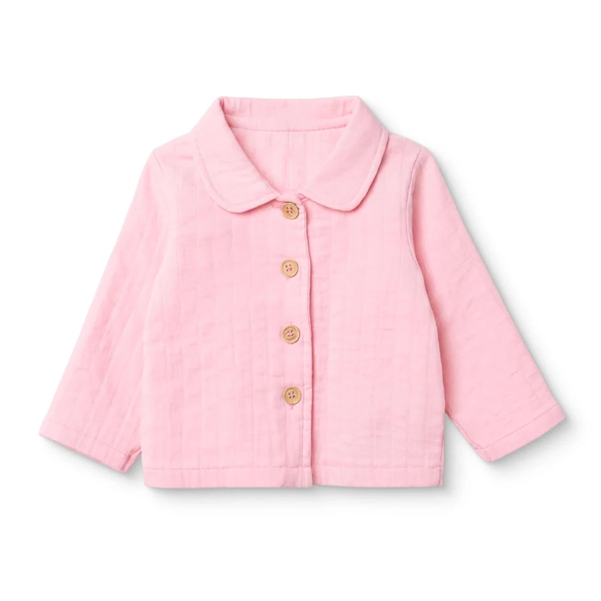 HelloBaby Short Sleeve Muslin Baby Cardigan (1-3 Months to 12 Months) Pink - ebebek
