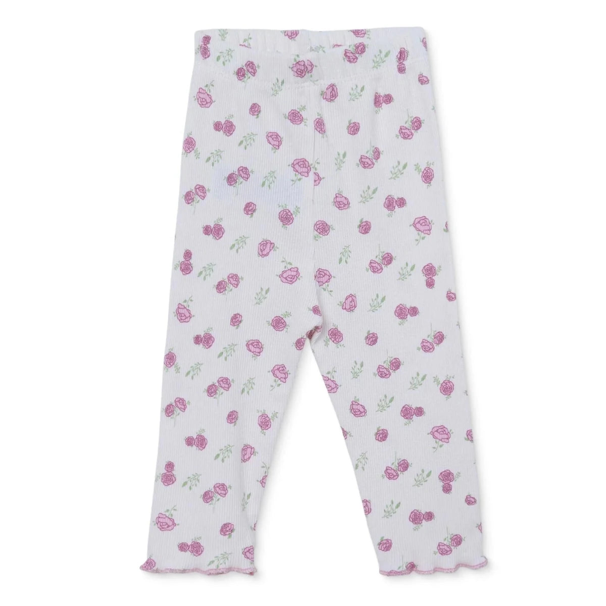 HelloBaby Printed Ribbed Baby Leggings (1-3 Months to 12 Months) Pink Printed - ebebek