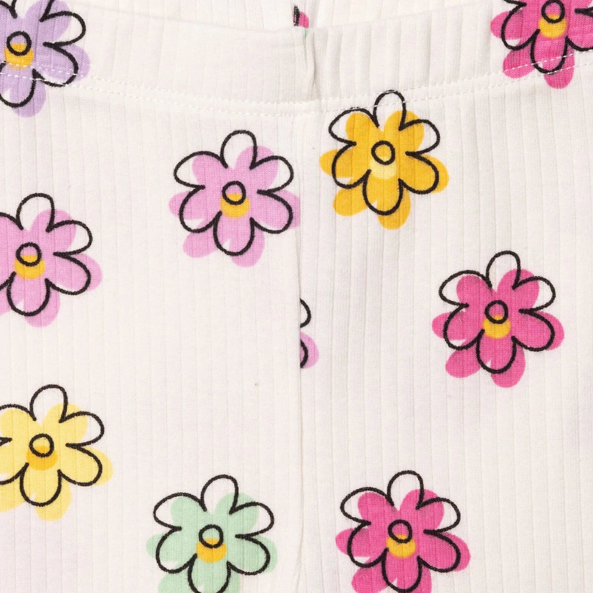 HelloBaby Floral Print Interlock Baby Leggings (1-3 Months to 12 Months) Ecru Printed - ebebek