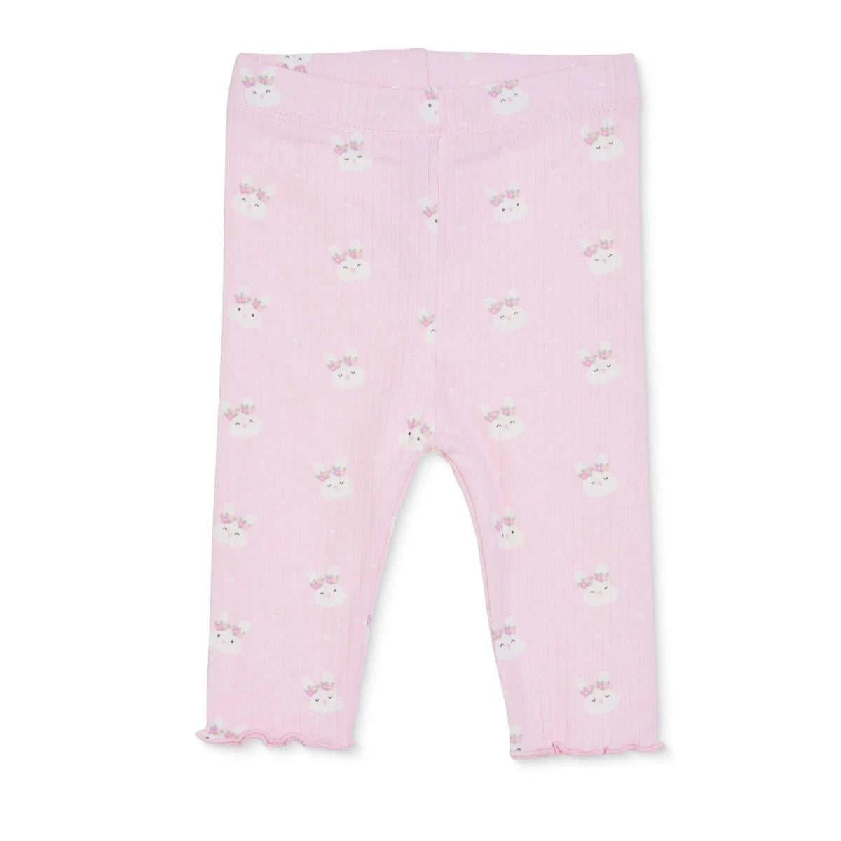HelloBaby Printed Interlock Baby Leggings (1-3 Months to 12 Months) Pink Printed - ebebek
