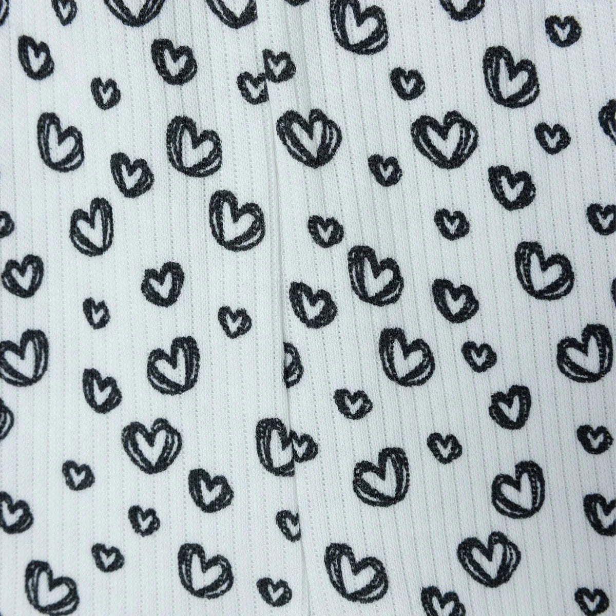 HelloBaby Heart Print Interlock Baby Leggings (1-3 Months to 12 Months) Ecru Printed - ebebek