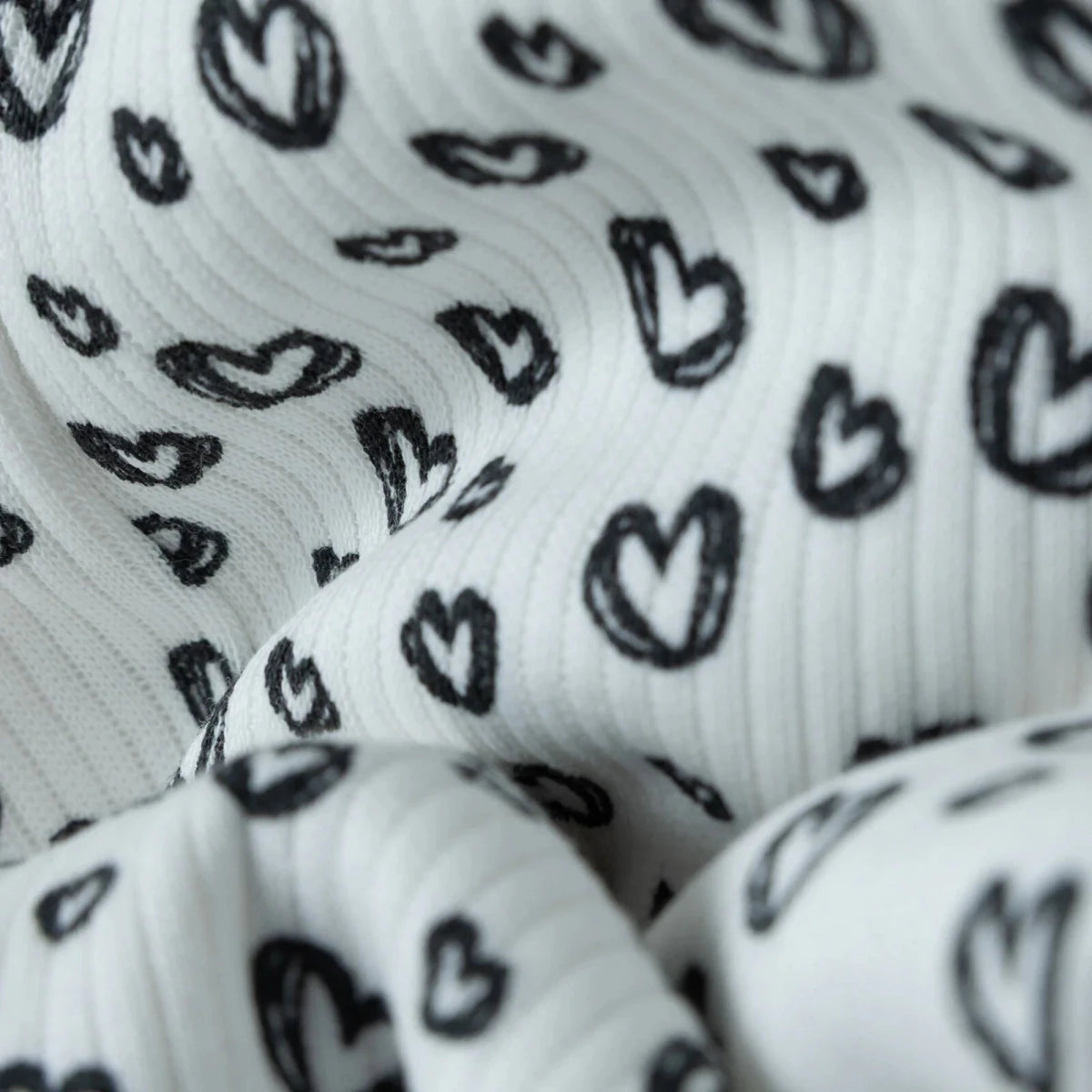 HelloBaby Heart Print Interlock Baby Leggings (1-3 Months to 12 Months) Ecru Printed - ebebek