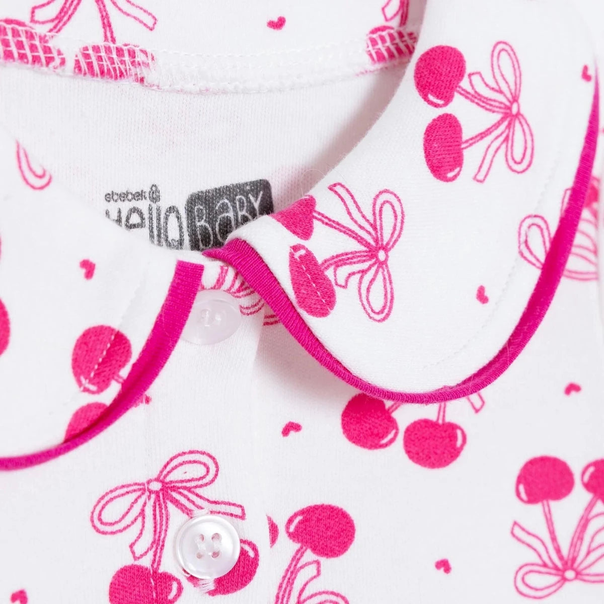 HelloBaby Peter Pan Collar Long Sleeve Baby Pyjama Set (3-6 Months to 2-3 Years) Ecru - ebebek