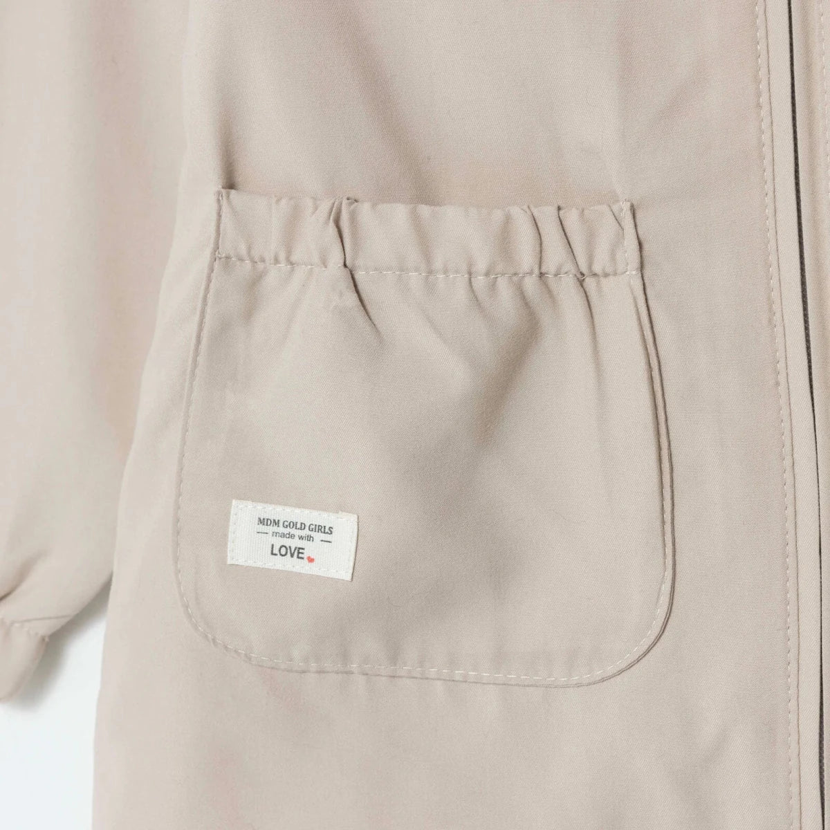 Midimod Hooded Lined Microfibre Baby Raincoat (9-12 Months to 4-5 Years) Beige - ebebek