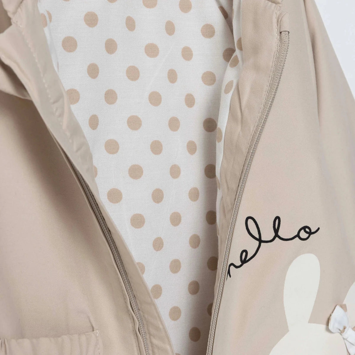 Midimod Hooded Lined Microfibre Baby Raincoat (9-12 Months to 4-5 Years) Beige - ebebek
