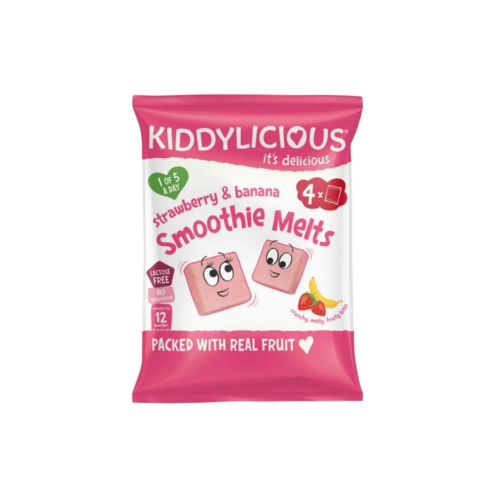 Kiddylicious Strawberry & Banana Smoothie Melts Multi 12+ months 24g (4x6g) - ebebek - Black Friday