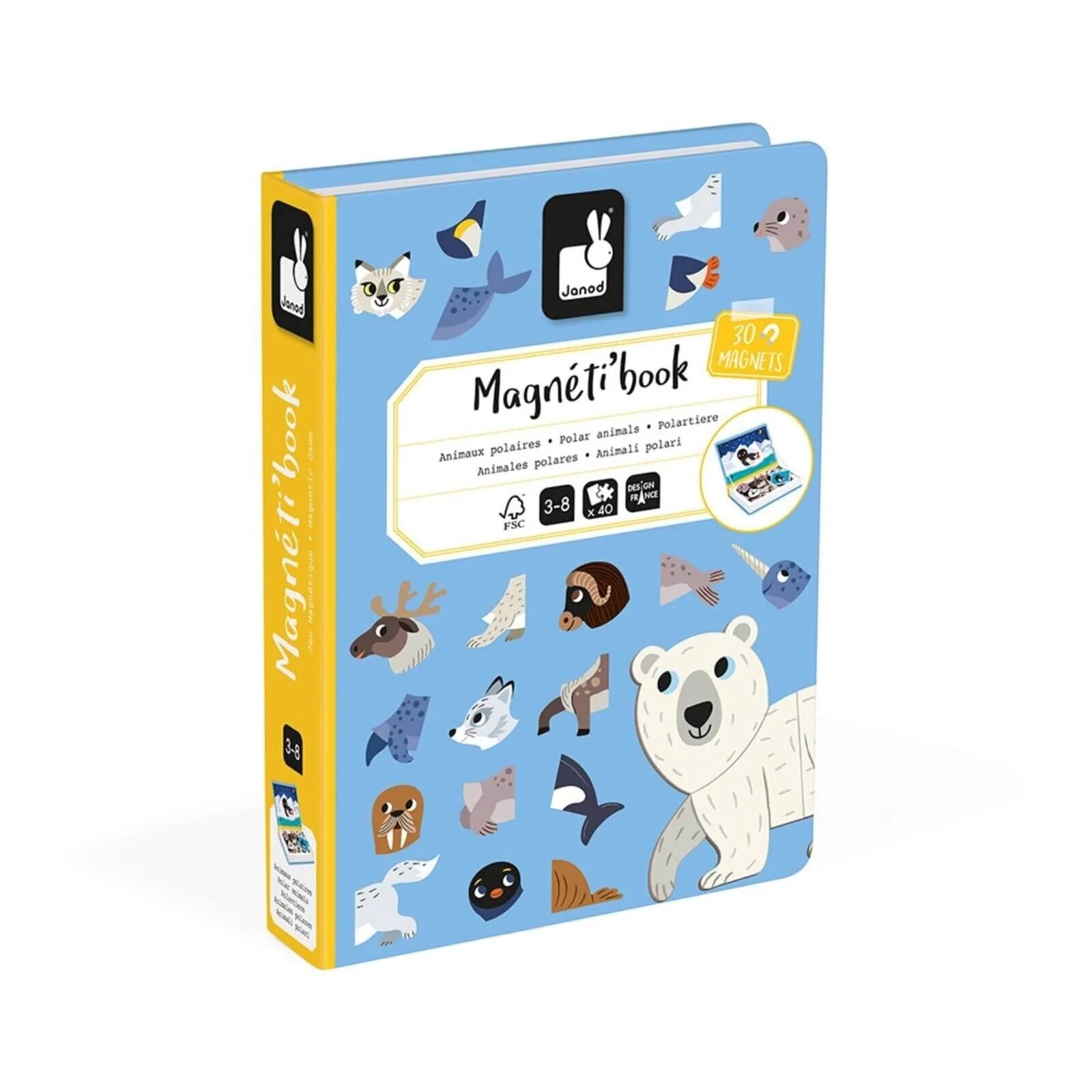 Janod Magnetibook Polar Animals - ebebek - Black Friday