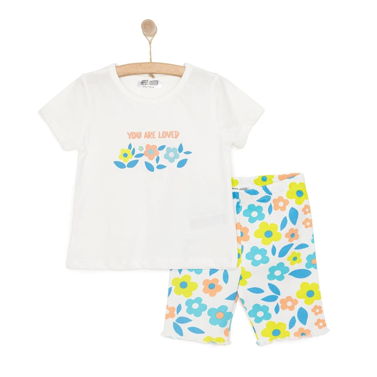 HelloBaby Motto Girl Tshirt - Tayt - White - ebebek - Black Friday